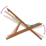 Сгъваеми плажни столове, 2 бр, на листа, плат и масивно дърво