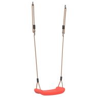 Външна детска люлка, единична, с регулируемо въже, червена