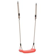 Външна детска люлка, единична, с регулируемо въже, червена