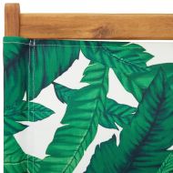 Сгъваеми градински столове 6 бр зелен плат и масивно дърво