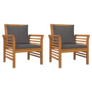 Градински лаундж комплект с възглавници, 5 части, акация масив