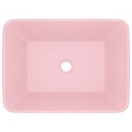 Луксозна мивка, матово розова, 41x30x12 см, керамика