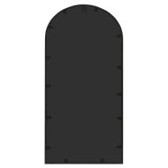 Градинско огледало черно 70x30 см желязо за външна употреба