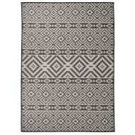 Градински плоскотъкан килим, 200x280 см, черни шевици