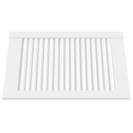 Врати за шкафове решетен дизайн 2 бр бял 61,5x39,4 см бор масив