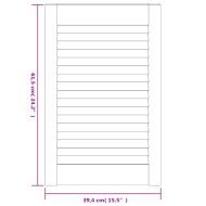 Врати за шкафове решетен дизайн 2 бр бял 61,5x39,4 см бор масив