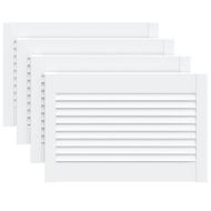 Врати за шкафове решетен дизайн 4 бр бял 39,5x59,4 см бор масив