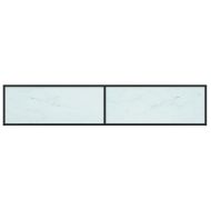 ТВ шкаф, бял мрамор, 200x40x40,5 см, закалено стъкло