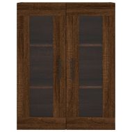 Стенен шкаф кафяв дъб 69,5x34x90 см