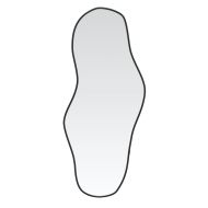 Стенно огледало черно 90x40 см