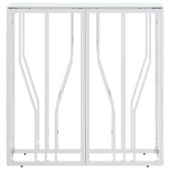 Конзолна маса сребро 70x30x70 см неръждаема стомана и стъкло