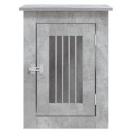 Клетка за куче мебел, бетонно сив, 45x62x59 см, инженерно дърво