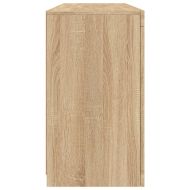 Сайдборд с LED светлини, сонома дъб, 142,5x37x67 см