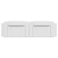 Мека табла за легло Viana, бяла, 180 см, изкуствена кожа