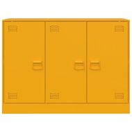 Бюфет, горчица жълто, 99x39x73 см, стомана