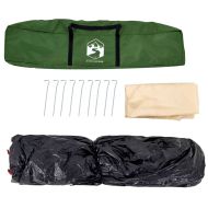 Къмпинг палатка куполна 4-местна зелена бързо освобождаване