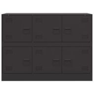 Бюфет, черен, 99x39x73 см, стомана