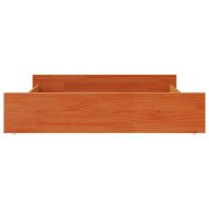 Чекмеджета за легло, 2 бр, восъчнокафяви, бор масив