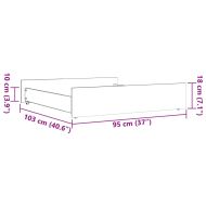 Чекмеджета за легло, 2 бр, восъчнокафяви, бор масив