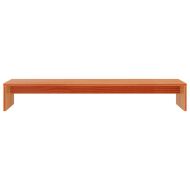 Поставка за монитор, восъчнокафява, 100x27x15 см, бор масив