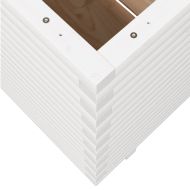 Градински сандък, бял, 90x60x72,5 см, масивна борова дървесина