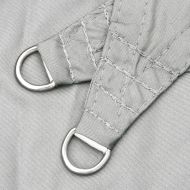 Слънцезащитно платно светлосиво 3x3x3 м 100% полиестер Оксфорд