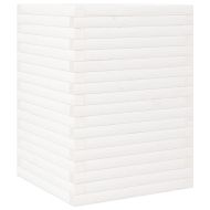 Градински сандък, бял, 50x50x68,5 см, масивна борова дървесина