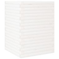 Градински сандък, бял, 50x50x68,5 см, масивна борова дървесина