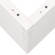 Градински сандък, бял, 50x50x68,5 см, масивна борова дървесина