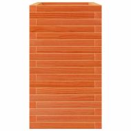 Градински сандък восъчнокафяв 70x40x68,5 см борово дърво масив