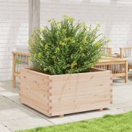 Градинска кашпа 90x90x49,5 см масивна борова дървесина