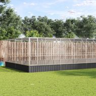 Волиера с удължение сребриста 832x414x212 см стомана