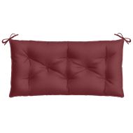 Възглавници за градински пейки 2 бр виненочервени 100x50x7 см