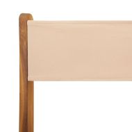 Бистро комплект, 3 части, бежов, плат и дърво масив