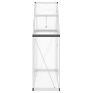 Оранжерия с основа рамка сребрист 169x58x195 см алуминий