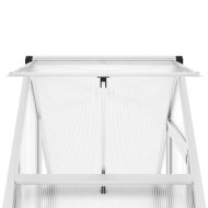 Оранжерия с основа рамка сребрист 169x58x195 см алуминий