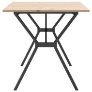 Трапезна маса Y-образна рамка 160x80x75 см бор масив и стомана