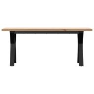 Кафе маса Y-образна рамка 110x40x45,5 см бор масив и стомана