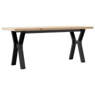 Кафе маса Y-образна рамка 110x40x45,5 см бор масив и стомана