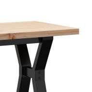 Кафе маса Y-образна рамка 110x40x45,5 см бор масив и стомана