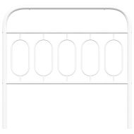 Метална резервна табла за легло, бяла, 100 см