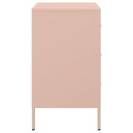 Нощни шкафчета, 2 бр, розово, 36x39x68 см, стомана