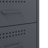 Нощни шкафчета, 2 бр, антрацит, 36x39x68 см, стомана