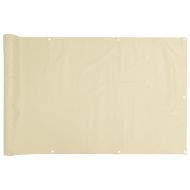 Параван за тераса, кремав, 300x120 см, PVC