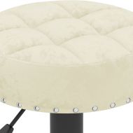 Бар табуретки, 2 бр, кремави, кадифе