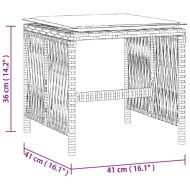 Външни табуретки с възглавници 4 бр сиви 41x41x36 см полиратан