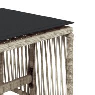 Външни табуретки с възглавници 4 бр светлосиви 41x41x36 см