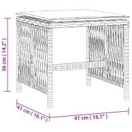 Външни табуретки с възглавници 4 бр светлосиви 41x41x36 см