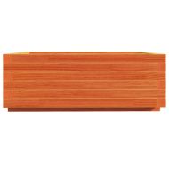 Градинска кашпа, восъчнокафява, 70x70x26,5 см, бор масив