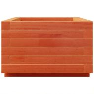 Градинска кашпа, восъчнокафява, 70x40x26,5 см, бор масив